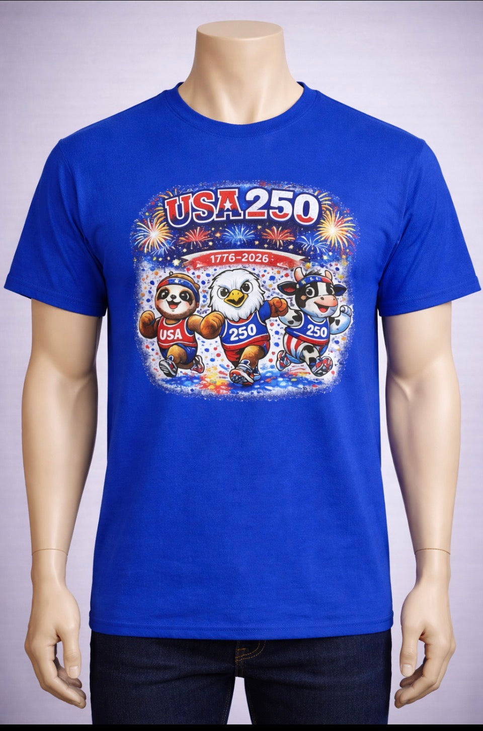 HAPPY 250 BIRTHDAY USA-SHORT SLEEVE T-SHIRT