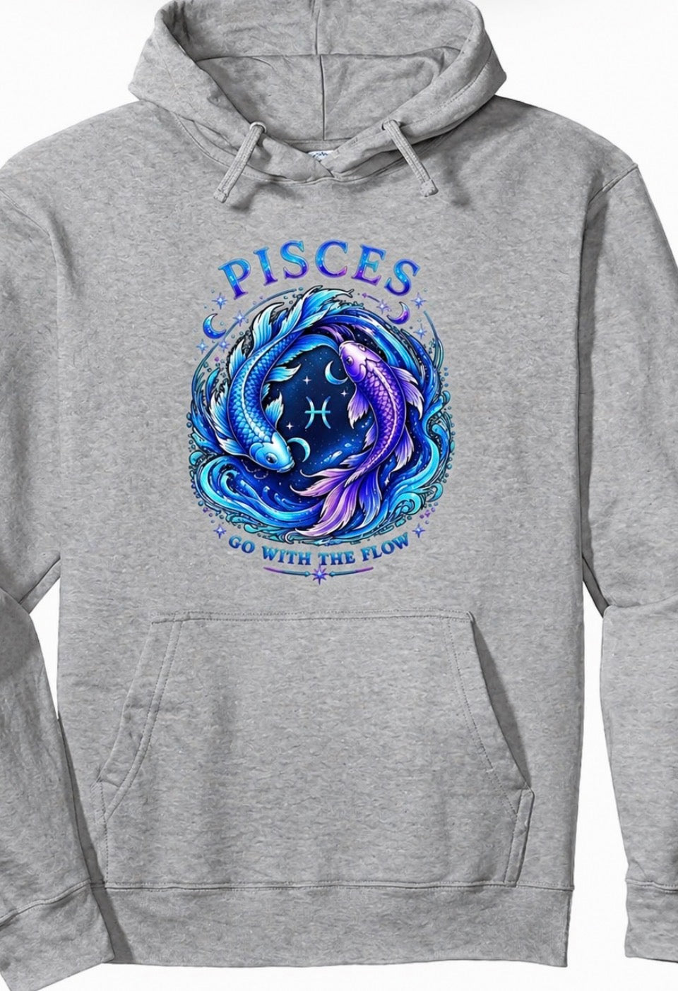 PISCES GRAPHIC GO WITH THE FLOW-HOODIE