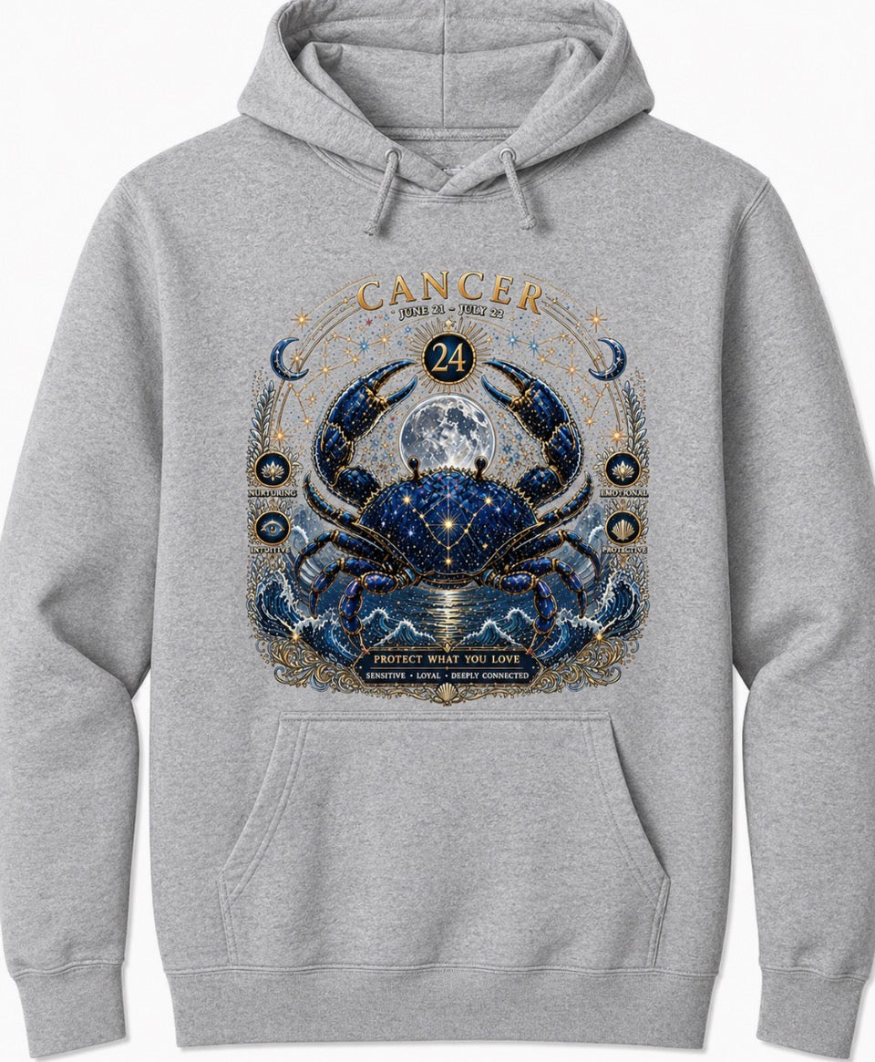 CANCER WITH COSMIC CRAB-HOODIE