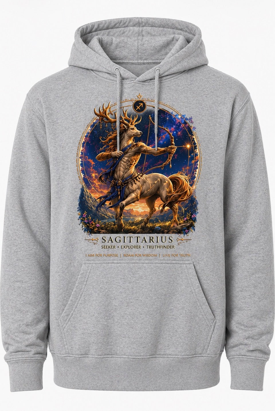 SAGITTARIUS WITH CENTAUR ARCHER GRAPHIC-HOODIE