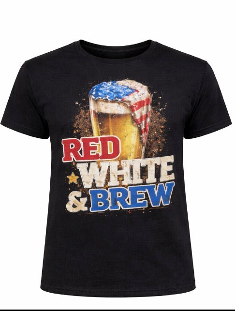 RED WHITE AND BREW-SHORT SLEEVE T-SHIRT