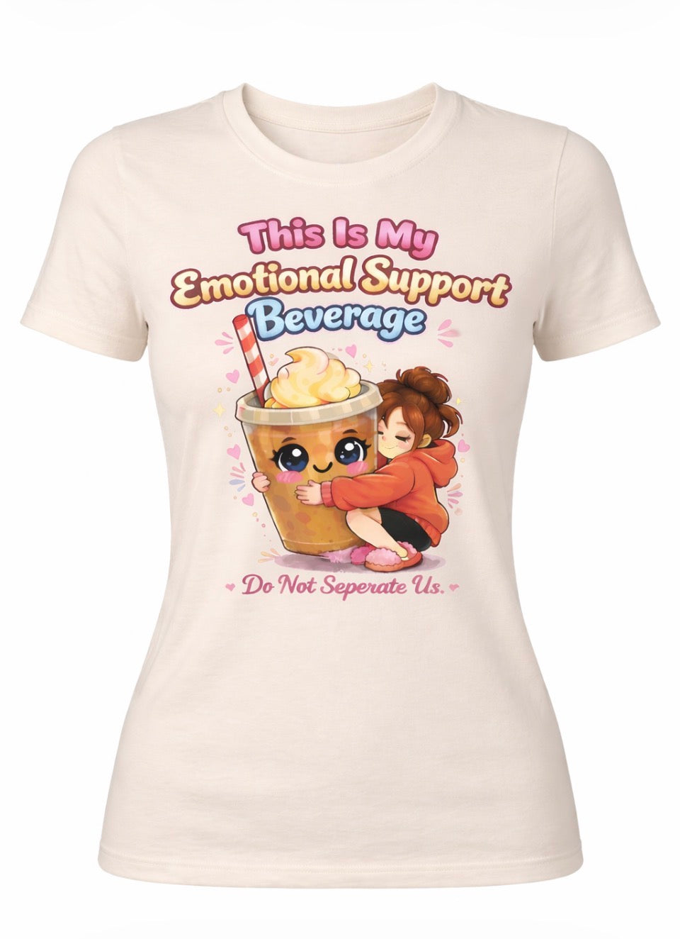 EMOTIONAL SUPPORT CORAL EDITION-SHORT SLEEVE T-SHIRT