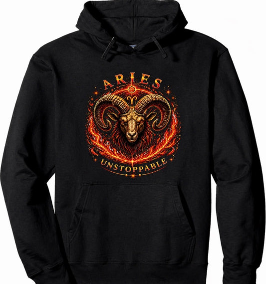 ARIES WITH FIERY RAM-HOODIE