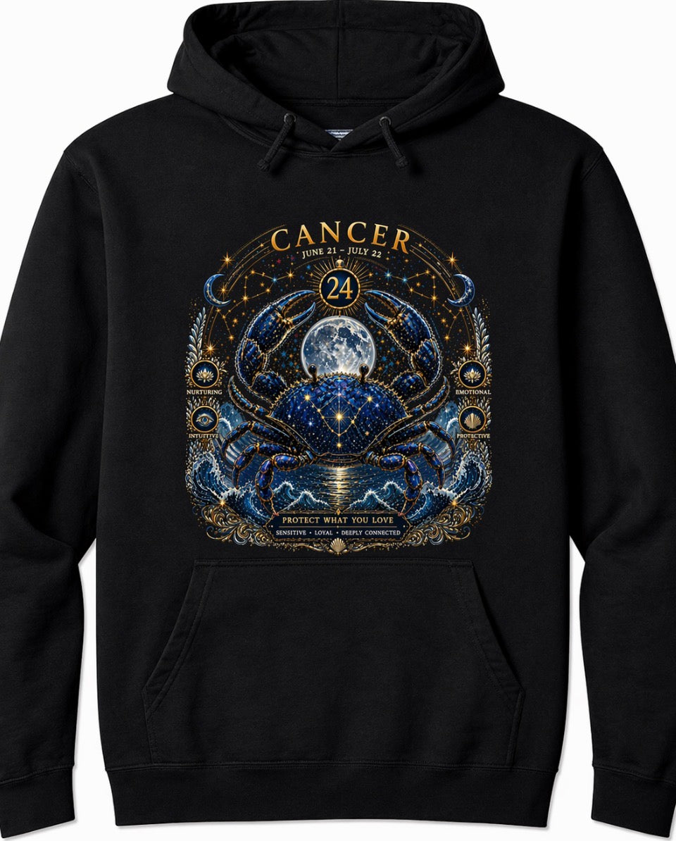 CANCER WITH COSMIC CRAB-HOODIE
