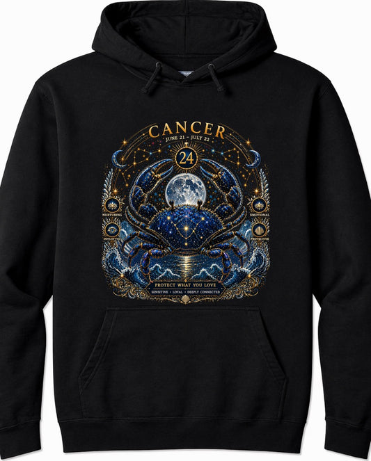 CANCER WITH COSMIC CRAB-HOODIE