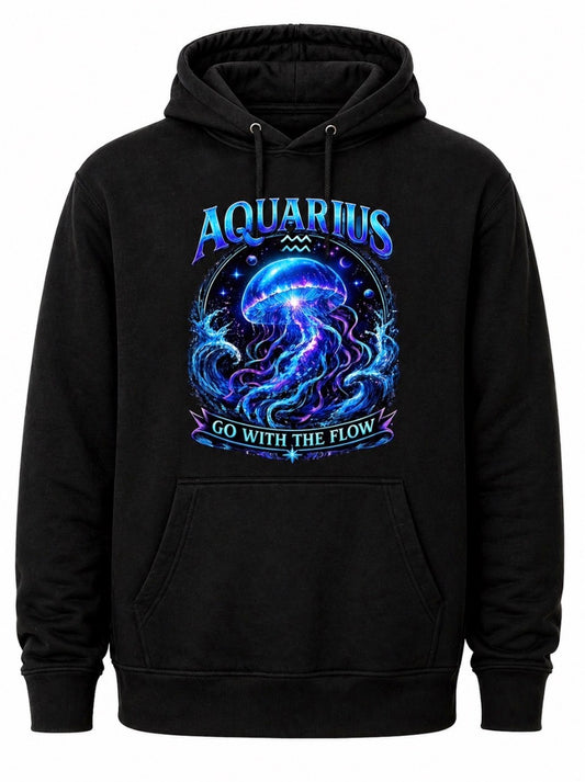 AQUARIUS WITH GRAPHIC JELLYFISH-HOODIE