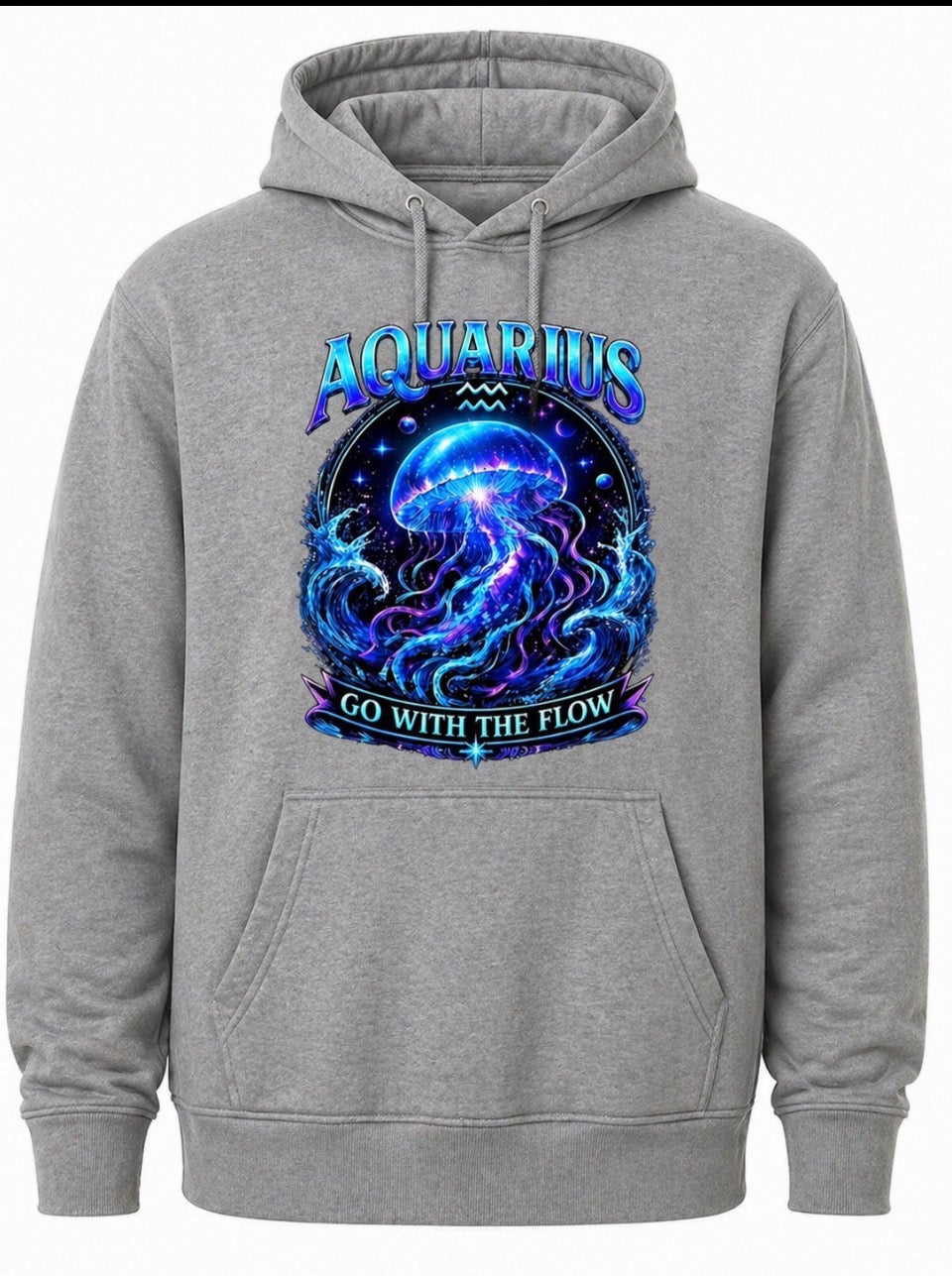 AQUARIUS WITH GRAPHIC JELLYFISH-HOODIE