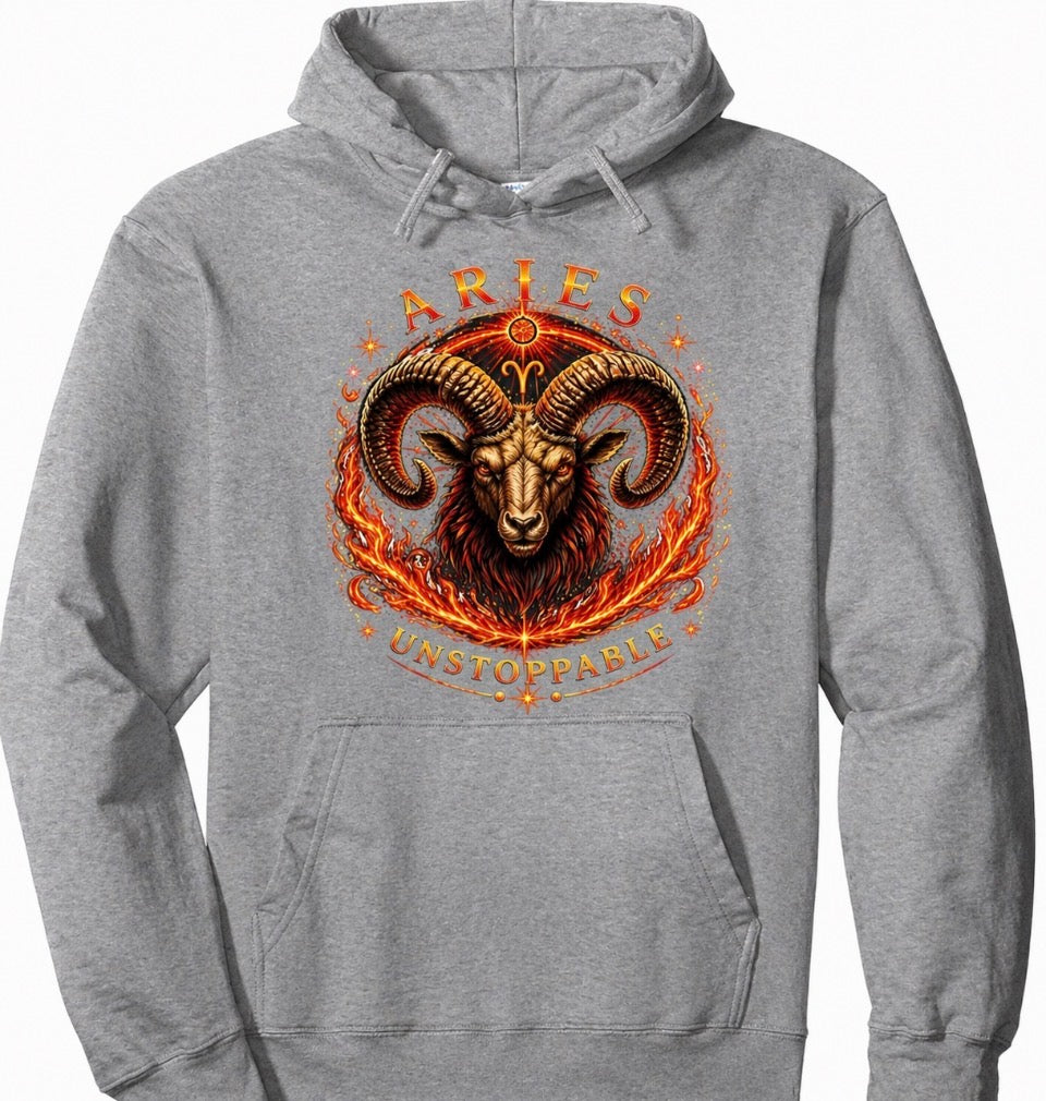 ARIES WITH FIERY RAM-HOODIE