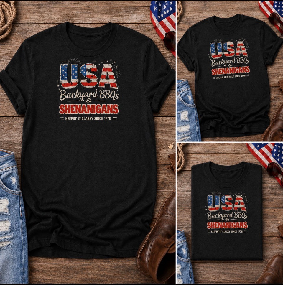 1. USA 250 BIRTHDAY SHORT SLEEVED T SHIRT